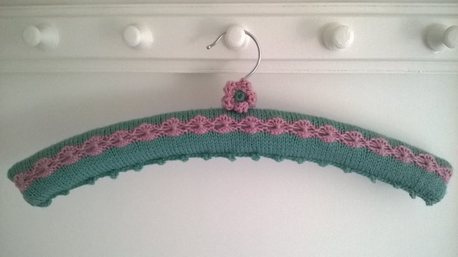 Vintage style hand knitted ladies Coat Hanger