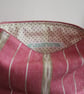 Raspberry and green striped zip up pouch - Image 3