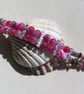 Pink & Watermelon Tourmaline Gemstone Crystal Beaded Bracelet - Image 4