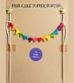 Felt Rainbow Cake Topper Bunting with Mini Equilateral Triangle Flags - Image 10