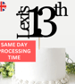 13th Birthday Cake Topper, Happy 13th Birthday Cake Topper, Custom Cake Topper