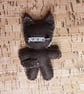 Dog Dark Brown & White Felt Brooch - Image 2