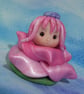 Tiny Blossom Gnome 'Mara' flower tableau OOAK Sculpt by Ann Galvin
