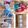 Set of Three Children's Christmas Card Making Kits. Christmas Craft Kits 