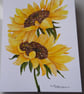 HAND PAINTED ORIGINAL ART WORK OF SUNFLOWERS - Image 3