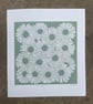 Days Eyes - Original Lino Print sage green