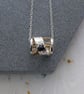 Recycled Sterling Silver And 14ct Filled Gold Barrel Pendant  - Image 1