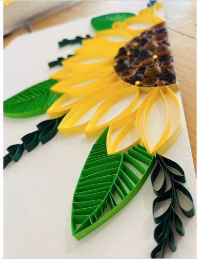 Paper Quilling Kit for Sunflower Wooden Slice