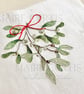 Festive Mistletoe Linen Embroidery Kit - Image 8