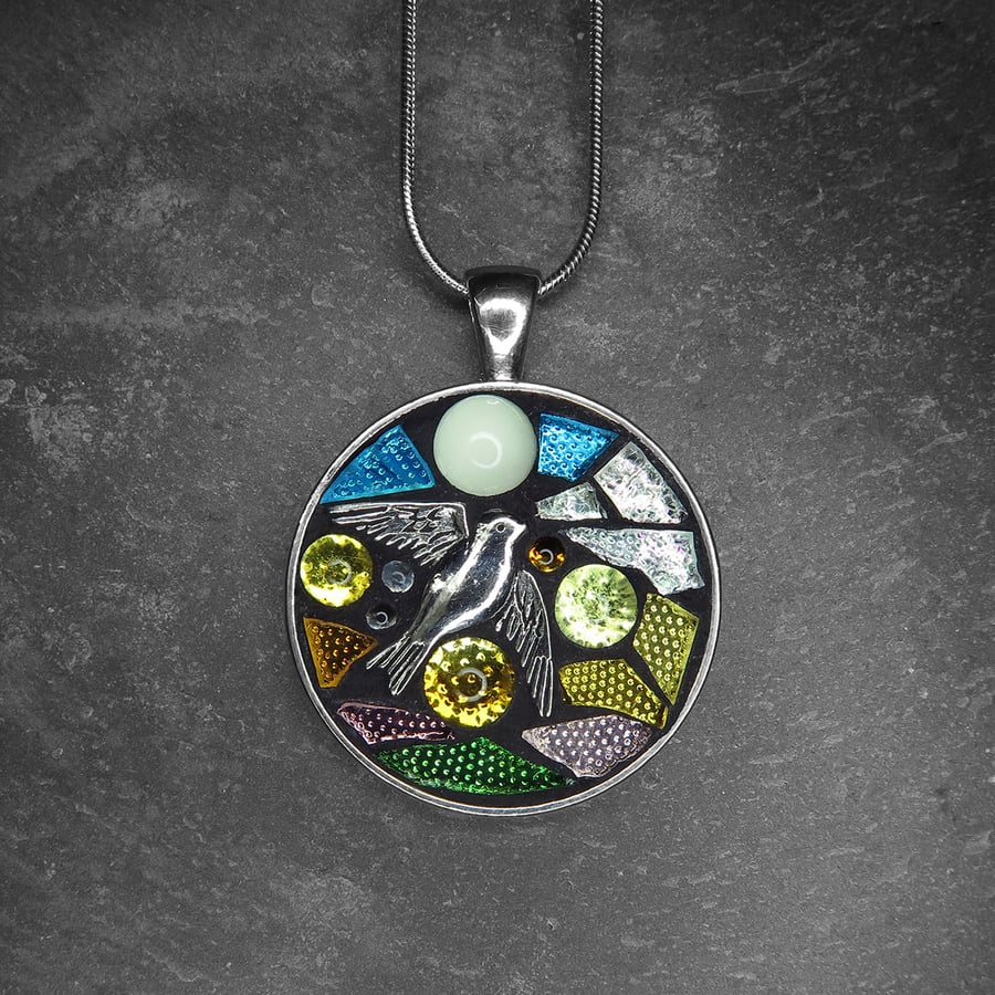 'Flying High' - Mosaic Pendant