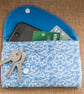 Padded Pouch with Bow in Blue for Mobile Make-Up Credit Card Tissues - Image 5