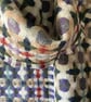 Handwoven Lambswool Scarf in Purple and Green, Golfballs 3 - Image 6