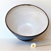 Beautiful Blue White  Breakfast - Soup - Salad - Snack - Bowl Ceramic Stoneware 