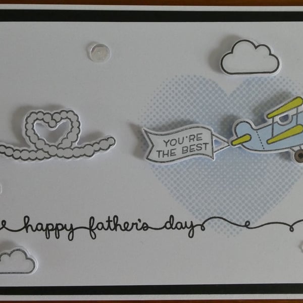 Seconds Sunday - Plane Father's Day Card & Free Gift Tag - Landscape
