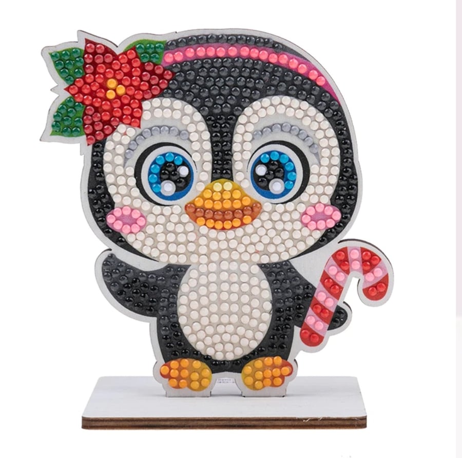 Penguin stand up diamond painting kit