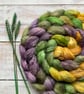 Merino Silk Linen Spinning fibre 100g Summer Storms