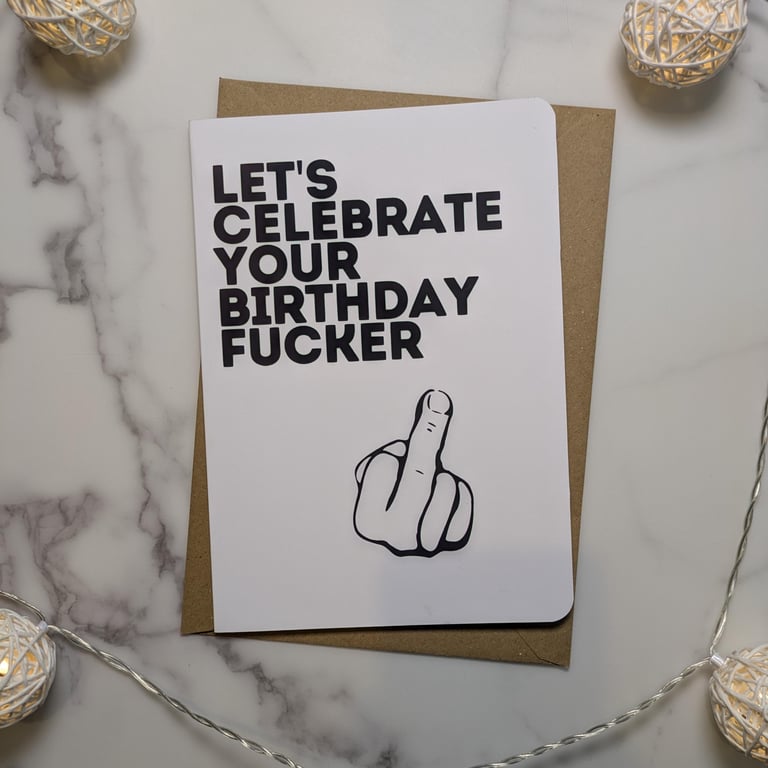 Handmade Rude Birthday Card Cheeky Greeting Card Funny Gift