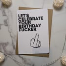 Handmade Rude Birthday Card Cheeky Greeting Card Funny Gift