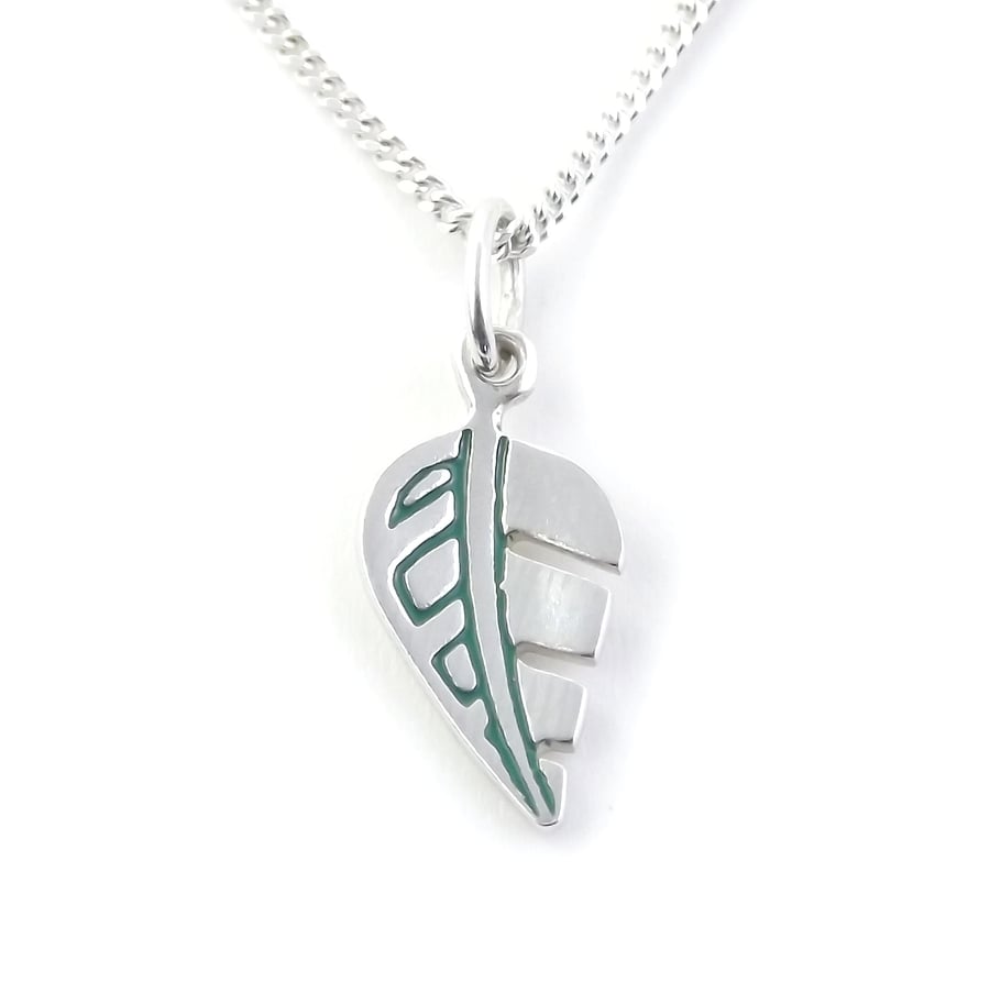Leaf Pendant (Small), Silver Nature Jewellery, Wildlife Gift