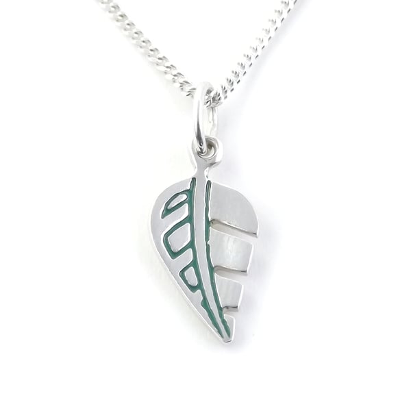 Leaf Pendant (Small), Silver Nature Jewellery, Wildlife Gift