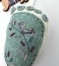 Hanging decoration of a baby footprint - new baby, christening, christmas  - Image 4