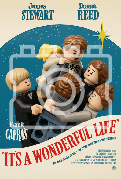 IT'S A WONDERFUL LIFE - LEGO-Inspired A4 Movie Poster