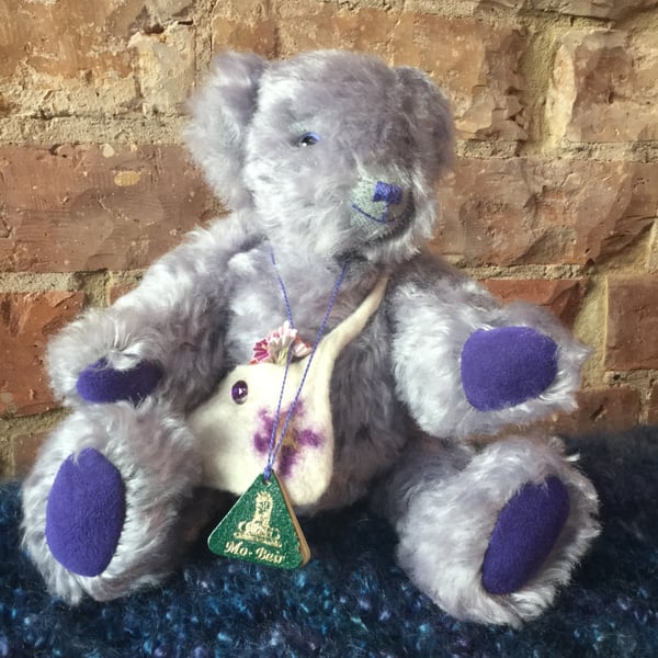 MoBair Hand Made Lilac Teddy Bear