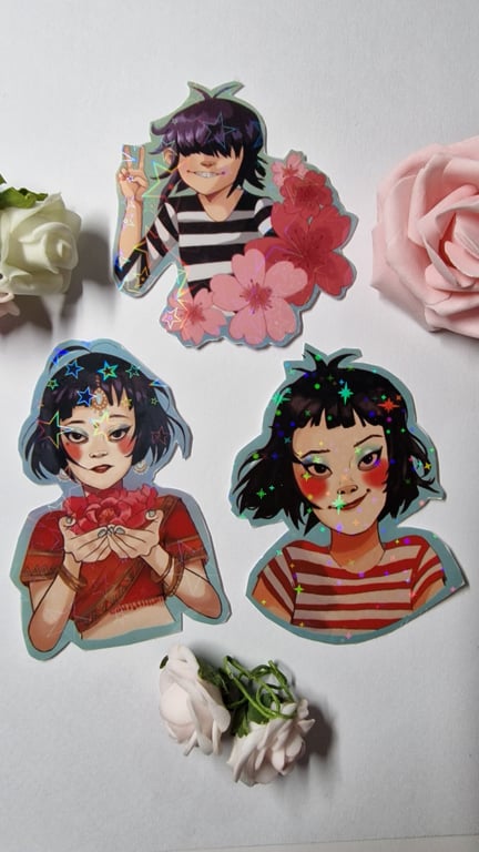 Noodle holographic stickers
