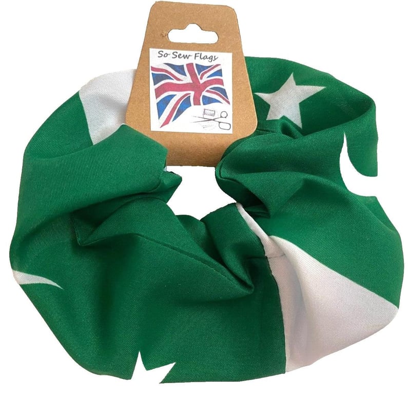Pakistan Flag Hair Scrunchie Scrunchies Accessory Band Elastic