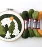 Tapestry Kit - Christmas Trees Wool Embroidery Kit, Long Stitch Kit - Image 2
