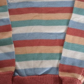 Salmon cotton striped jumper Seconds Sunday