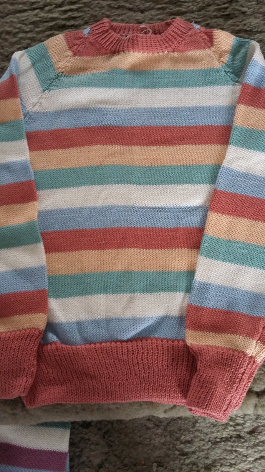 Salmon cotton striped jumper Seconds Sunday