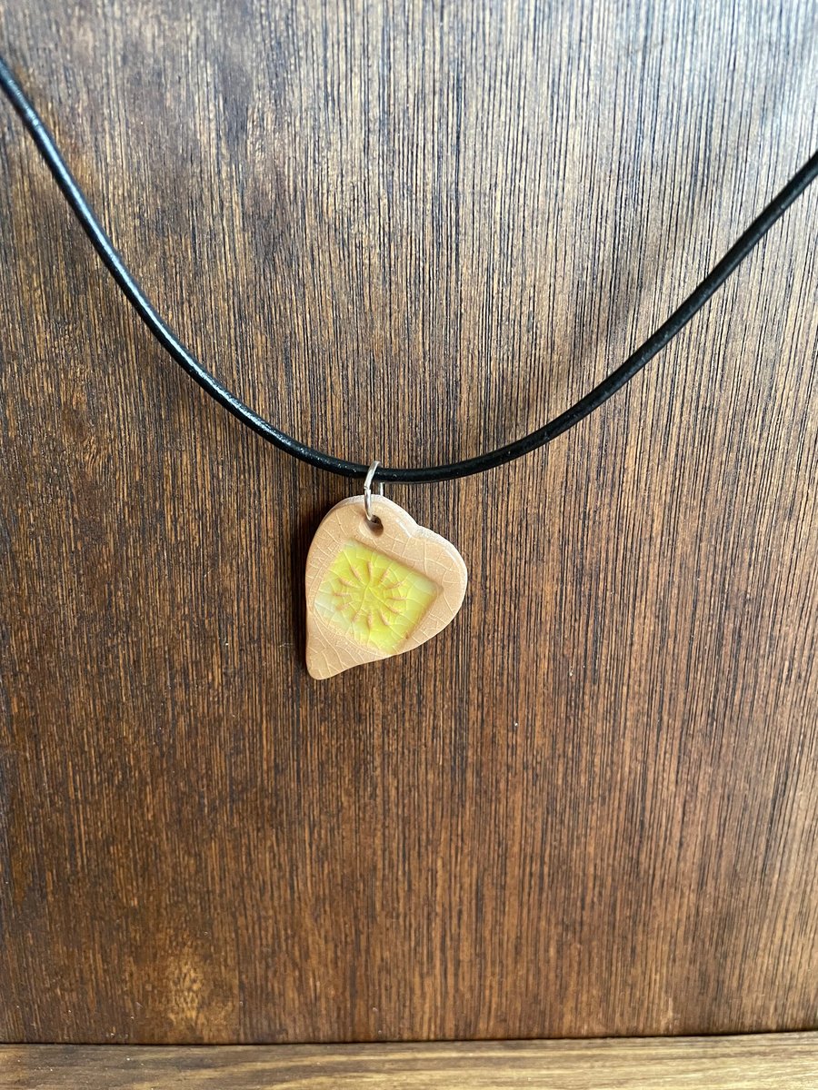 Summer Sale!  Sunburst ceramic necklace