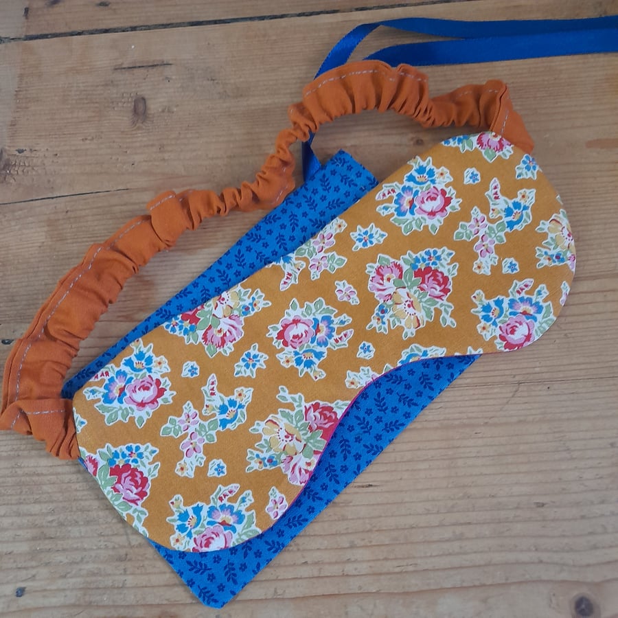 Handmade Cotton sleep mask with bag
