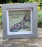 Hand Embroidered Picture of Humpback Whale - Image 2