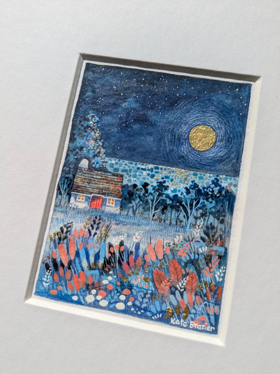 Take me to the Sea - Original miniature. A5 Mounted