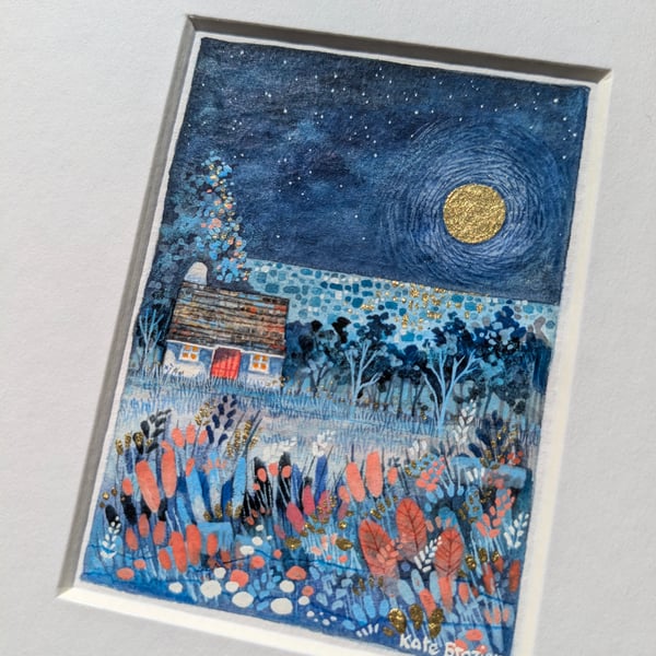 Take me to the Sea - Original miniature. A5 Mounted