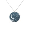 Night sky pendant - small circle
