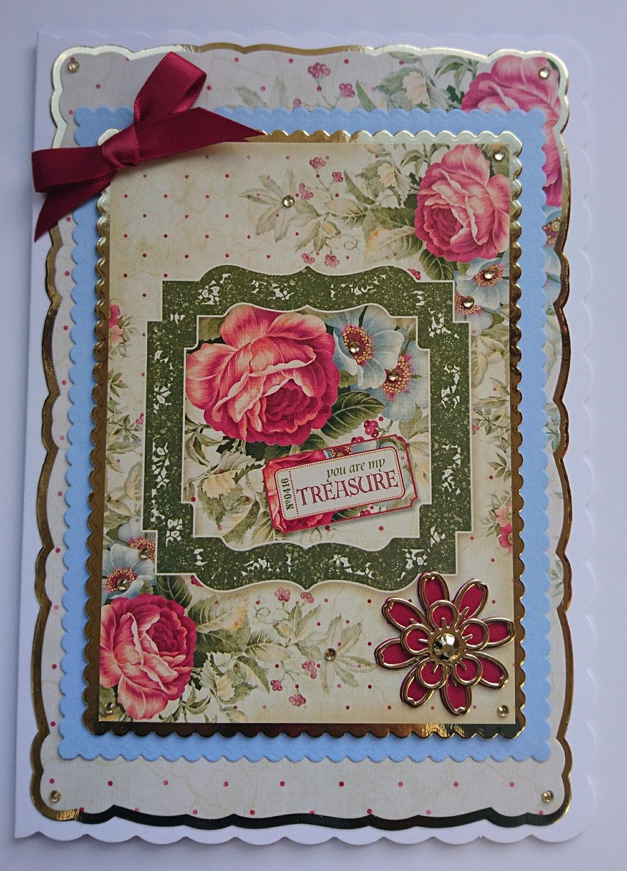 Kindness Card You Are My Treasure Thank You Any Occasion Happiness