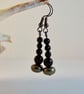 Pyrite And Black Onyx Earrings - Handmade In Devon - Image 8