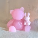 Pale Pink Bear and Bunny Keepsake Ornament 