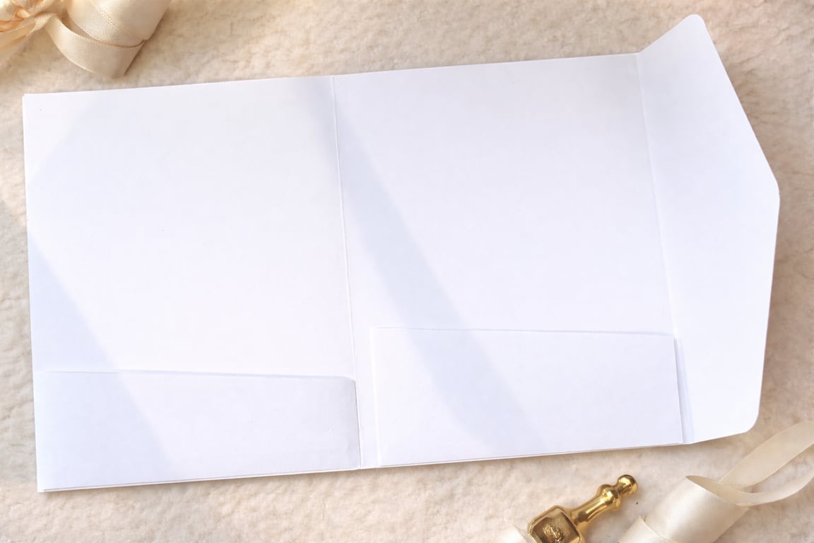 Handmade Tri-Fold Card Envelope Upgrade, Thick Cardstock Wedding Stationery