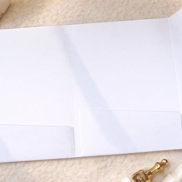 Handmade Tri-Fold Card Envelope Upgrade, Thick Cardstock Wedding Stationery