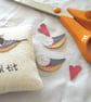 freehand embroidered lavender bag sachet hanging decoration BEARDED TIT - Image 6