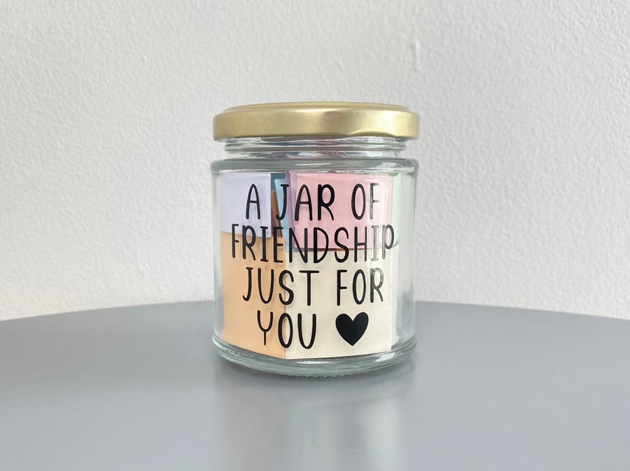 Friendship Quote Jar, 31 Quotes, Sentimental Gift for Friends, Best Friend