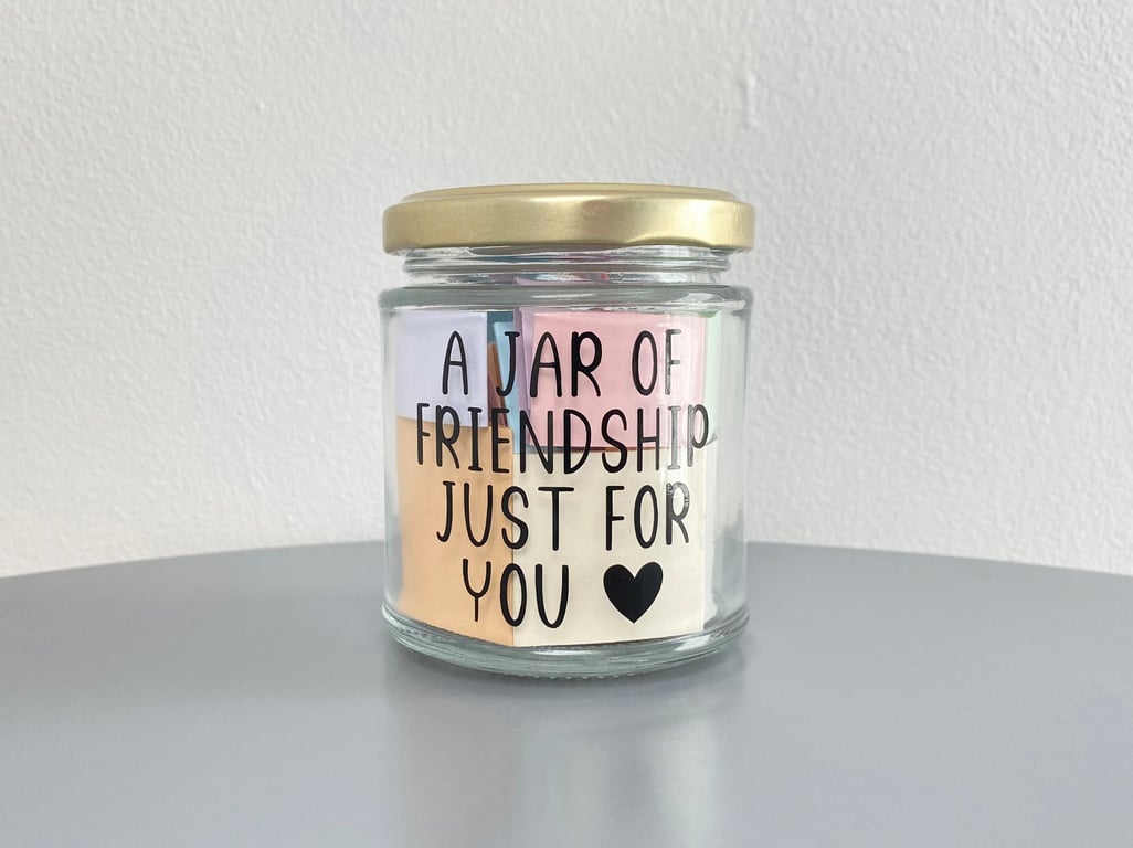 Friendship Quote Jar, 31 Quotes, Sentimental Gift for Friends, Best Friend