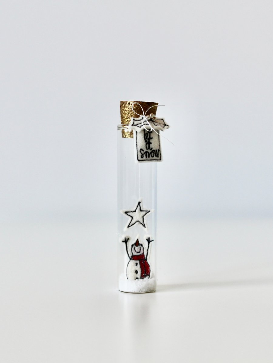 Special Order for Sophie - 'Let it Snow Snowman' in a Bottle of Snow