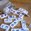 UK Bird Dominoes in a pouch, bird lovers gift, classic game