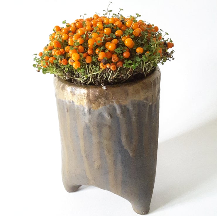 Three legged Ceramic Plant Pot Holder Folksy