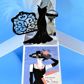 Ladies Birthday card with a Fashion Theme